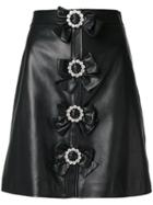 Gucci Short Skirt With Bows - Black