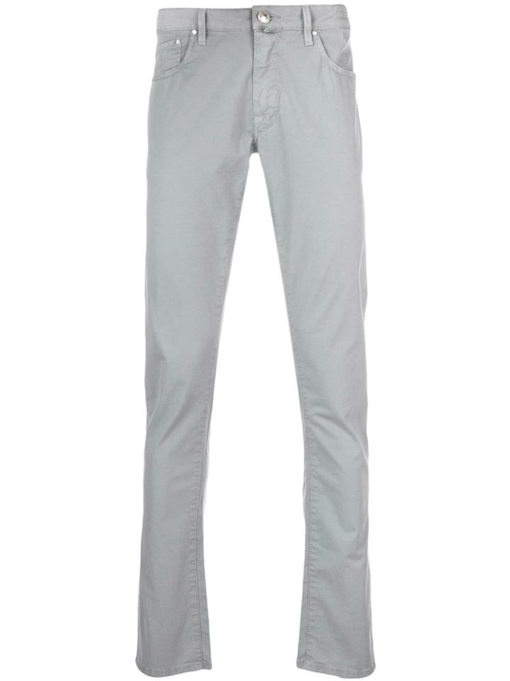 Jacob Cohen Slim-fit Trousers With Pocket Square - Blue