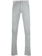 Jacob Cohen Slim-fit Trousers With Pocket Square - Blue