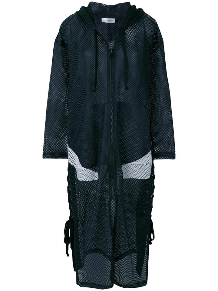 Faith Connexion Hooded Mesh Coat - Blue