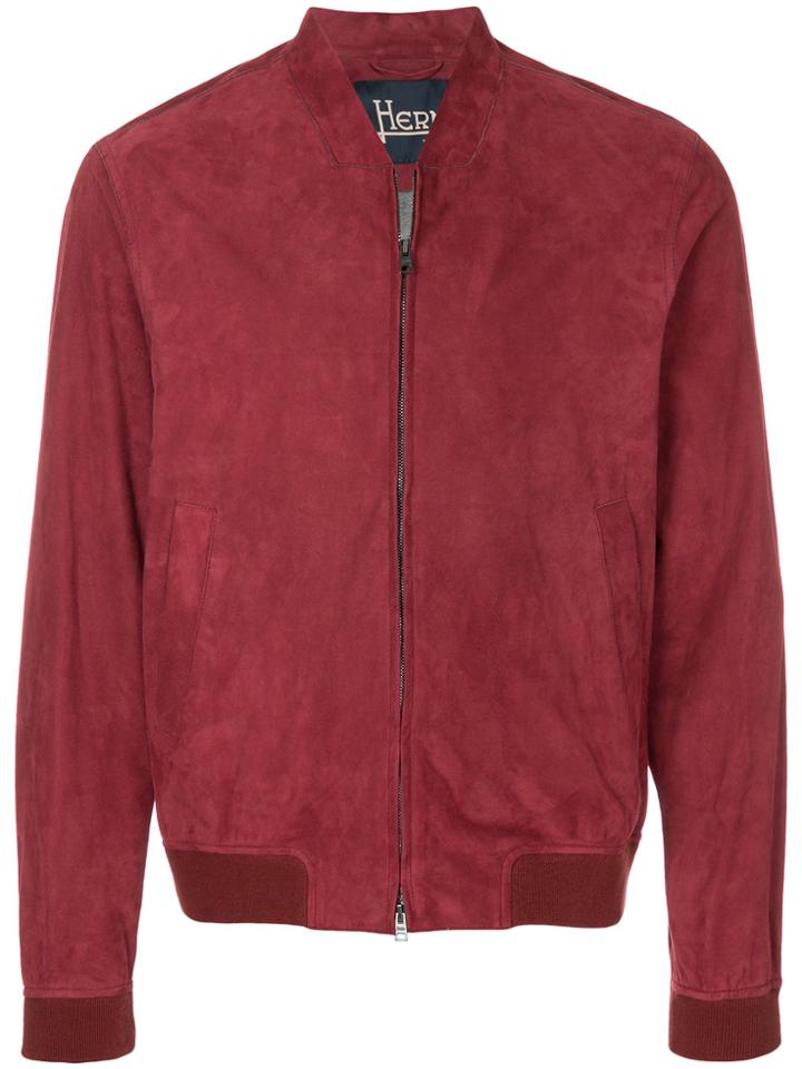 Herno Biker Suede Jacekt - Red