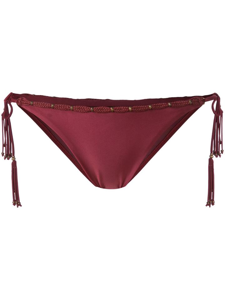 Vix Tied Laterals Bikini Bottom, Women's, Size: Medium, Red, Polyamide/spandex/elastane