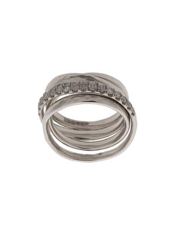 Chin Teo Layered Embellished Ring - Silver