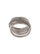 Chin Teo Layered Embellished Ring - Silver