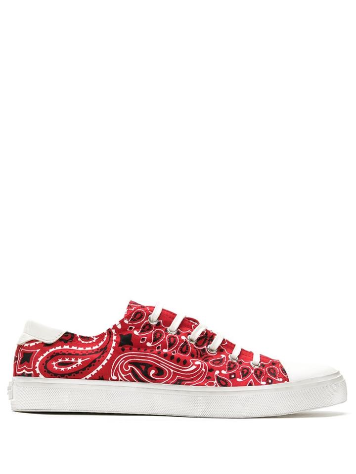 Saint Laurent Bedford Printed Sneakers - Red