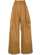 Natasha Zinko Wide-leg Cargo Trousers - Brown