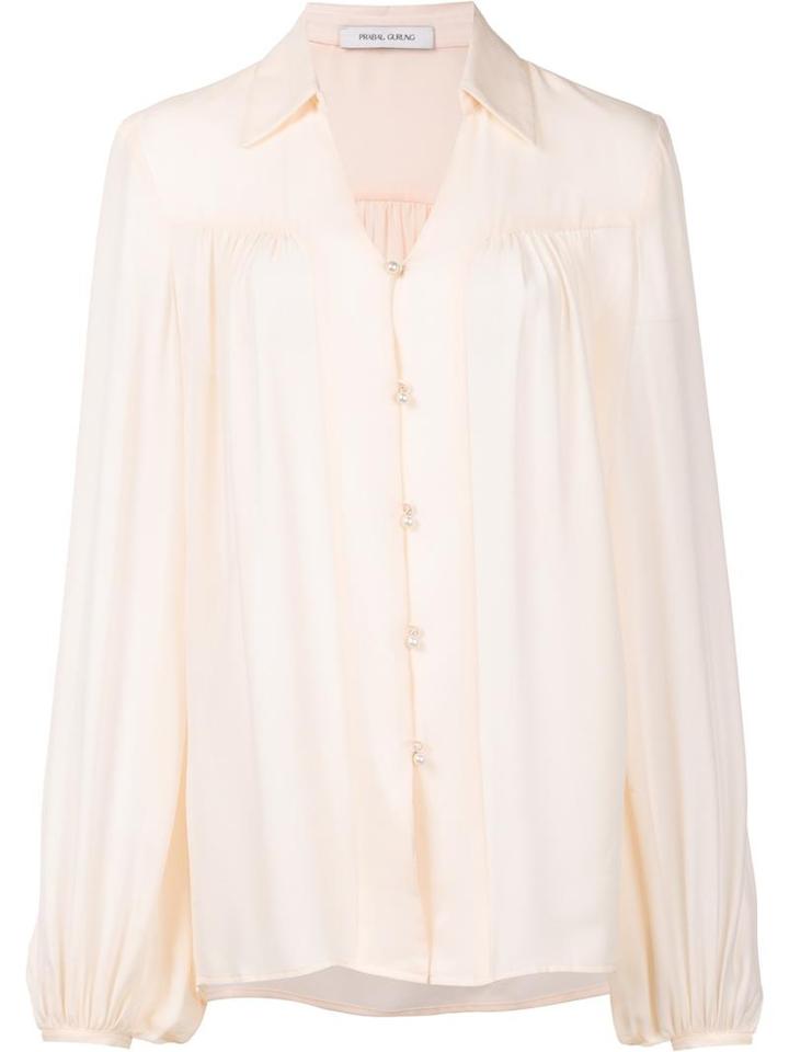 Prabal Gurung 'poet' Shirt, Women's, Size: 6, White, Silk