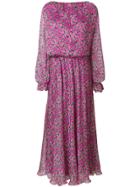 Raquel Diniz Tulip Print Maxi Dress - Pink & Purple