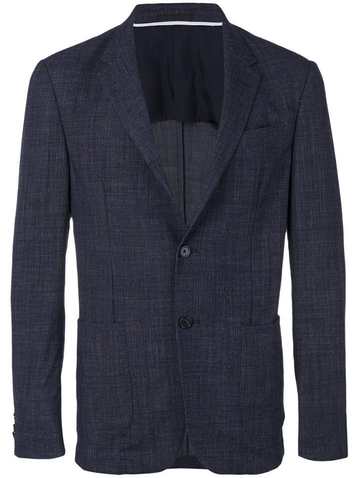 Z Zegna Notched Lapel Blazer - Blue