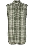 Wales Bonner Plaid Sleeveless Shirt - Green