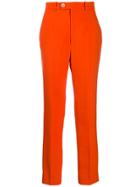 Gucci High-rise Tapered Trousers - Orange