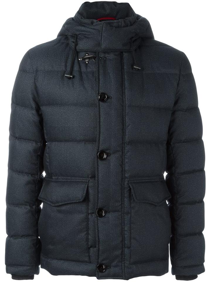 Fay Padded Jacket, Men's, Size: Medium, Blue, Feather Down/polyamide/polyester