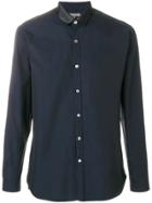 Lanvin Satin Collar Button Shirt - Blue