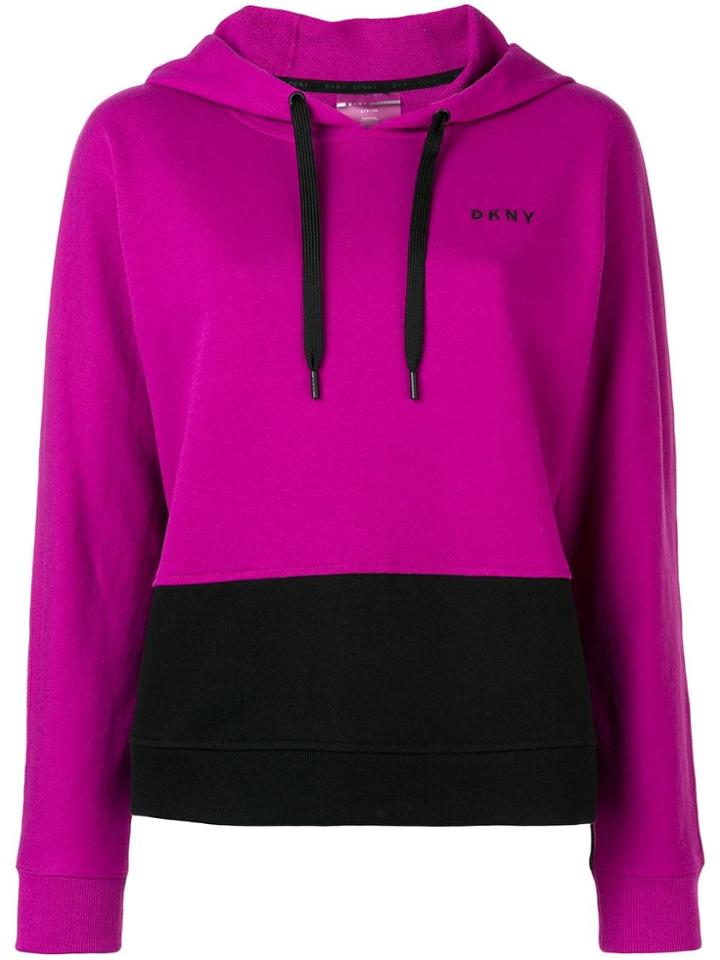 Donna Karan Colour Block Hoodie - Pink