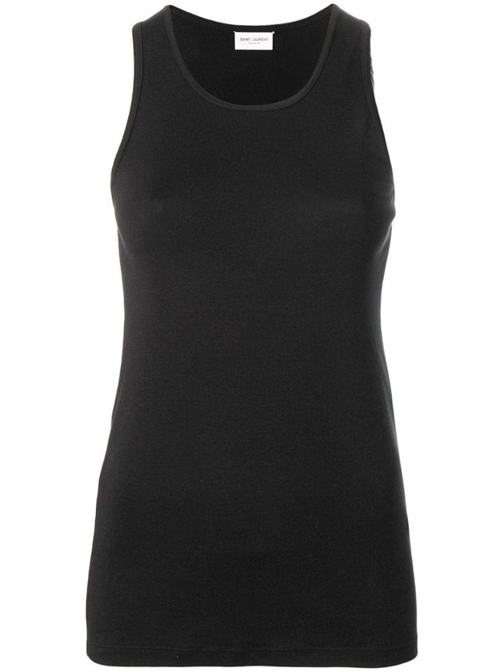 Saint Laurent Fitted Tank Top - Black