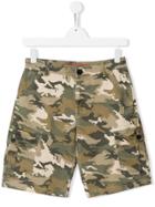 Zadig & Voltaire Kids Teen Camouflage Military Shorts - Green
