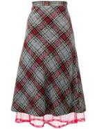 Ermanno Ermanno Tulle Detail Midi Skirt - Grey