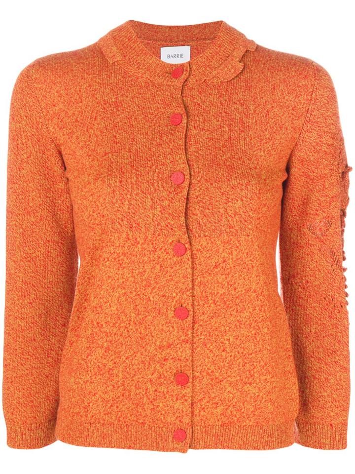 Barrie Buttoned Cardigan - Yellow & Orange