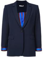 Alice+olivia Contrast Trim Blazer - Blue