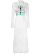 Marco De Vincenzo - Pleated Detail Maxi Dress - Women - Polyester - 46, White, Polyester