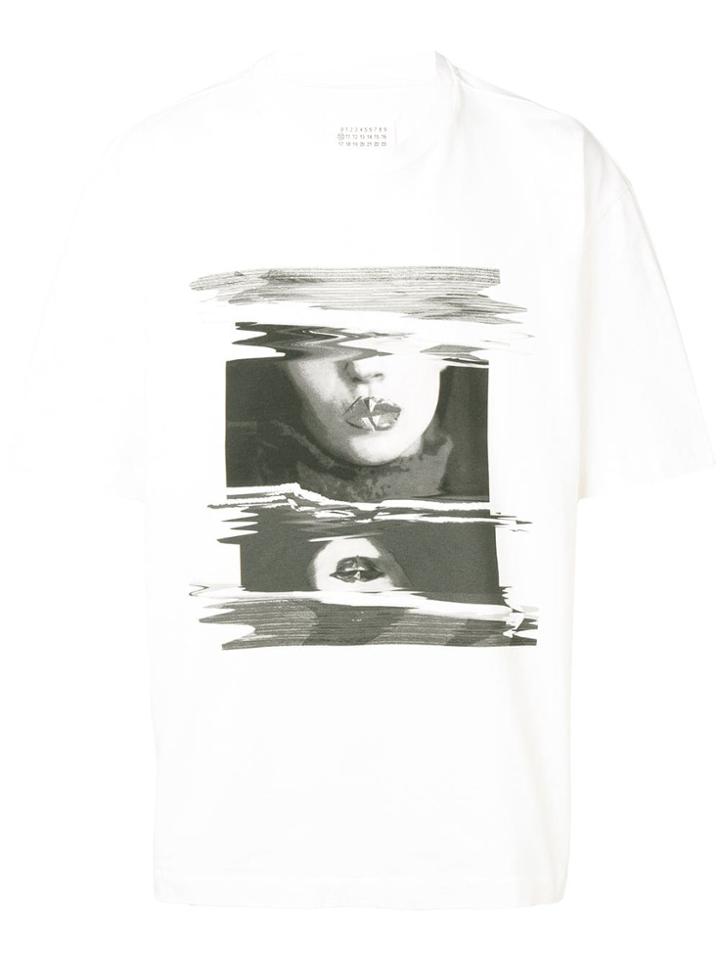 Maison Margiela Contrast Print T-shirt - White