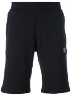 Stone Island Casual Track Shorts, Men's, Size: Large, Black, Cotton