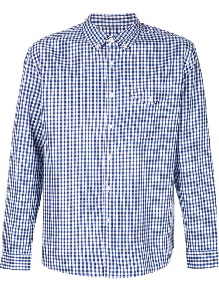 321 Gingham Check Shirt, Men's, Size: M, Blue, Cotton