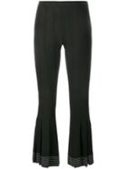 Marco De Vincenzo Flute Cuff Trousers, Women's, Size: 40, Black, Wool