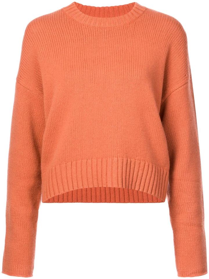 Proenza Schouler Round Neck Jersey Jumper - Yellow & Orange