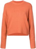 Proenza Schouler Round Neck Jersey Jumper - Yellow & Orange
