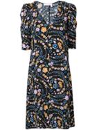 See By Chloé Floral Print Midi Dress - Black