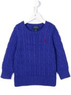 Ralph Lauren Kids Cable Knit Jumper, Toddler Boy's, Size: 3 Yrs, Blue