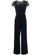 Lauren Ralph Lauren Scalloped Lace Jumpsuit - Black