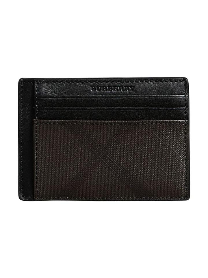 Burberry London Check Money Clip Card Case - Brown