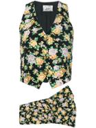 Versace Vintage 1993 Trousers & Waistcoat Set - Black