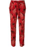 Red Valentino Monkey Print Tapered Trousers
