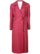 Giuliva Heritage Collection Belted Waist Dresscoat - Red