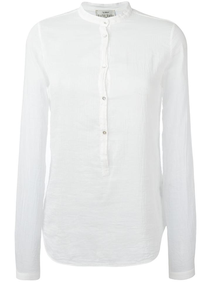 Forte Forte Button Up Top, Women's, Size: 3, White, Cotton/silk