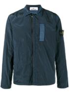 Stone Island - Overshirt Waterproof Zip-up Jacket - Men - Cotton/polyamide - Xl, Blue, Cotton/polyamide