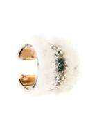 William Vintage Embellished Fur Cuff - Multicolour