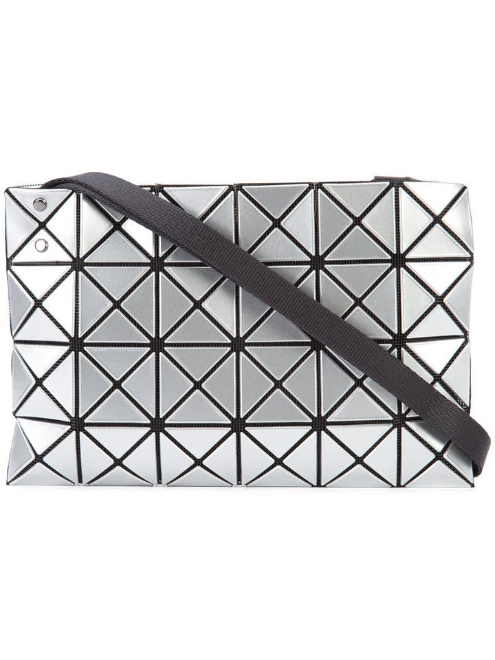 Bao Bao Issey Miyake Geometric Design Shoulder Bag, Women's, Grey, Pvc/polyester