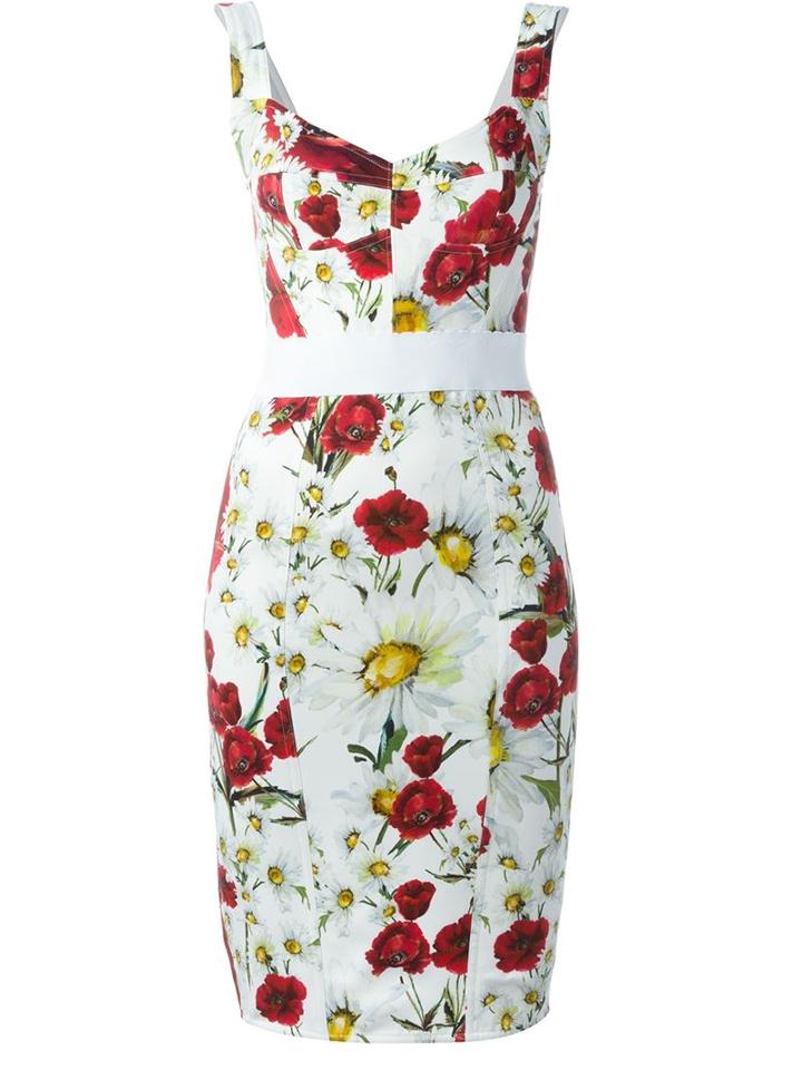 Dolce & Gabbana Daisy And Poppy Pint Dress