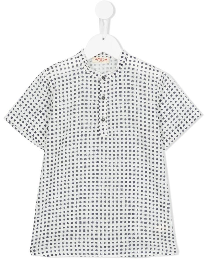 Amelia Milano Printed Shortsleeved Shirt, Boy's, Size: 8 Yrs, White