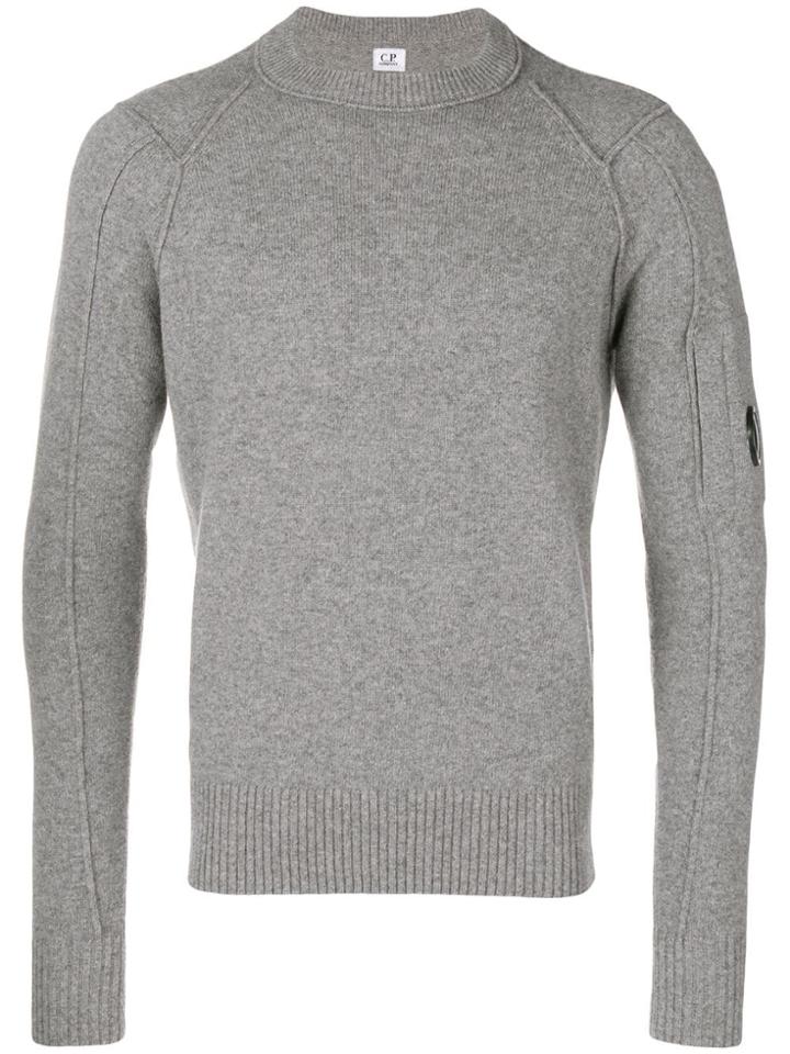 Cp Company Long-sleeve Fitted Sweater - Grey