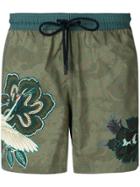 Etro Hawaiian Swim Shorts - Green