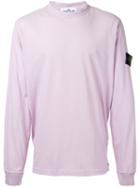 Stone Island - Sleeve Patch Sweatshirt - Men - Cotton - L, Pink/purple, Cotton