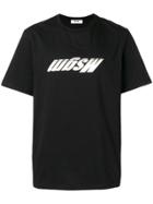 Msgm Reversed Logo Printed T-shirt - Black
