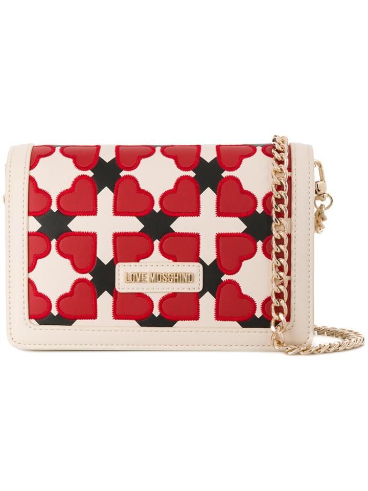 Love Moschino Heart-embroidered Shoulder Bag - Multicolour