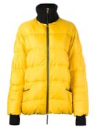 Marni Ribbed Collar Down Jacket, Women's, Size: 38, Yellow/orange, Feather Down/polyamide/viscose/wool