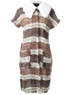 Lalo Striped Tweed Vest, Women's, Size: S/m, Brown, Angora/mohair/wool